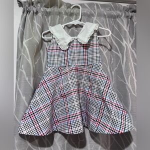 Plaid Ruffle Collar Ponte Dress 18-24 mo